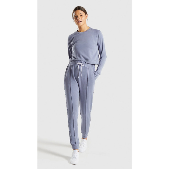 Gymshark Women's Solace Bottoms 2.0 Steel Blue Jogger Pants Sweats - Size Small - Picture 1 of 9